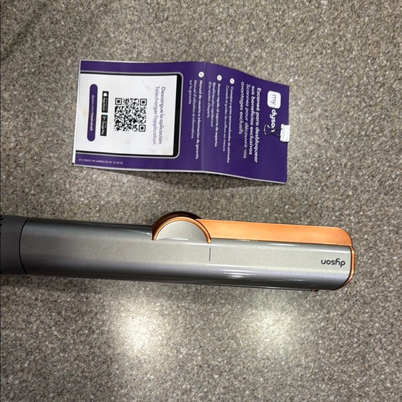 Dyson AirStraight in Metallic Gray and Bright Orange
